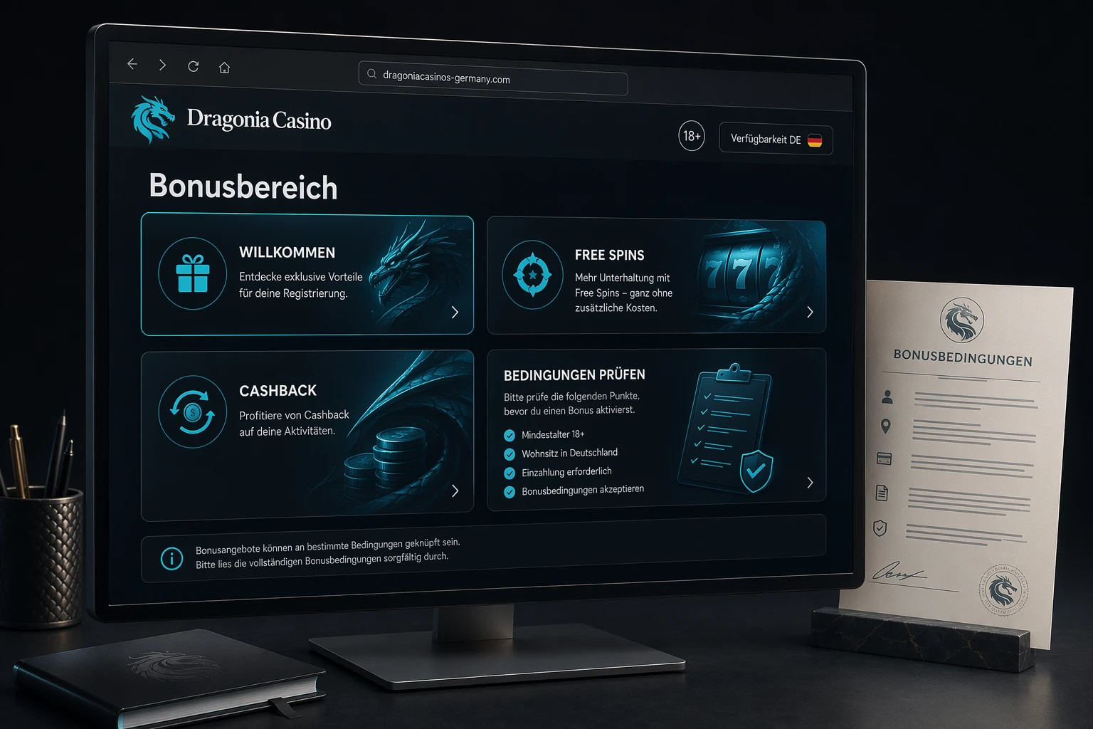 Bonusbereich bei Dragonia Casino: was Spieler zuerst prüfen sollten