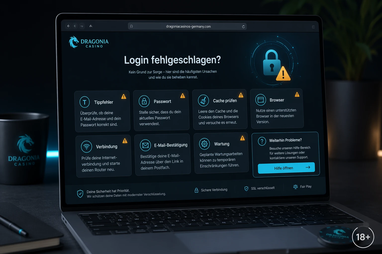 Wenn der Login nicht funktioniert: mögliche Ursachen